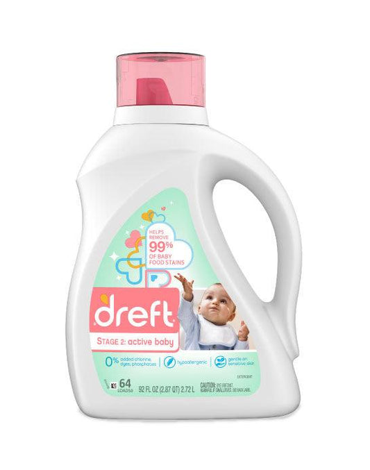 Dreft Detergente Etapa 2 hipoalergénico 2,72 L - Puntolimpieza