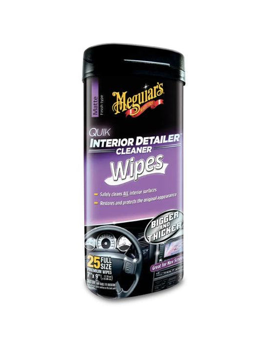 Meguiar's Wipes Quik Detailer Interior 25 unid - Puntolimpieza