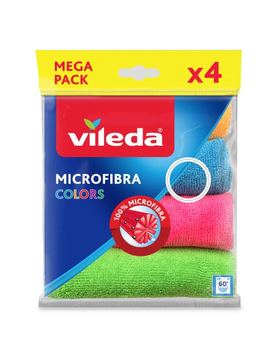 Vileda Paño Microfibra Colors 4 unid - Puntolimpieza