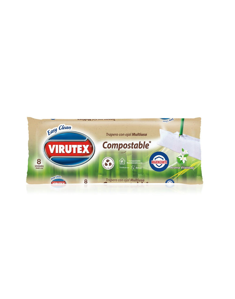 Virutex Trapero Húmedo 100% Compostable 8 unid - Puntolimpieza