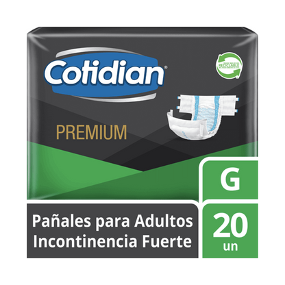 Cotidian Pañales Adulto Premium Talla G 20 unid