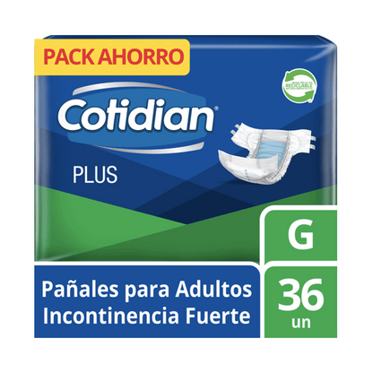 Cotidian Pañales Adulto Plus Talla G 36 unid