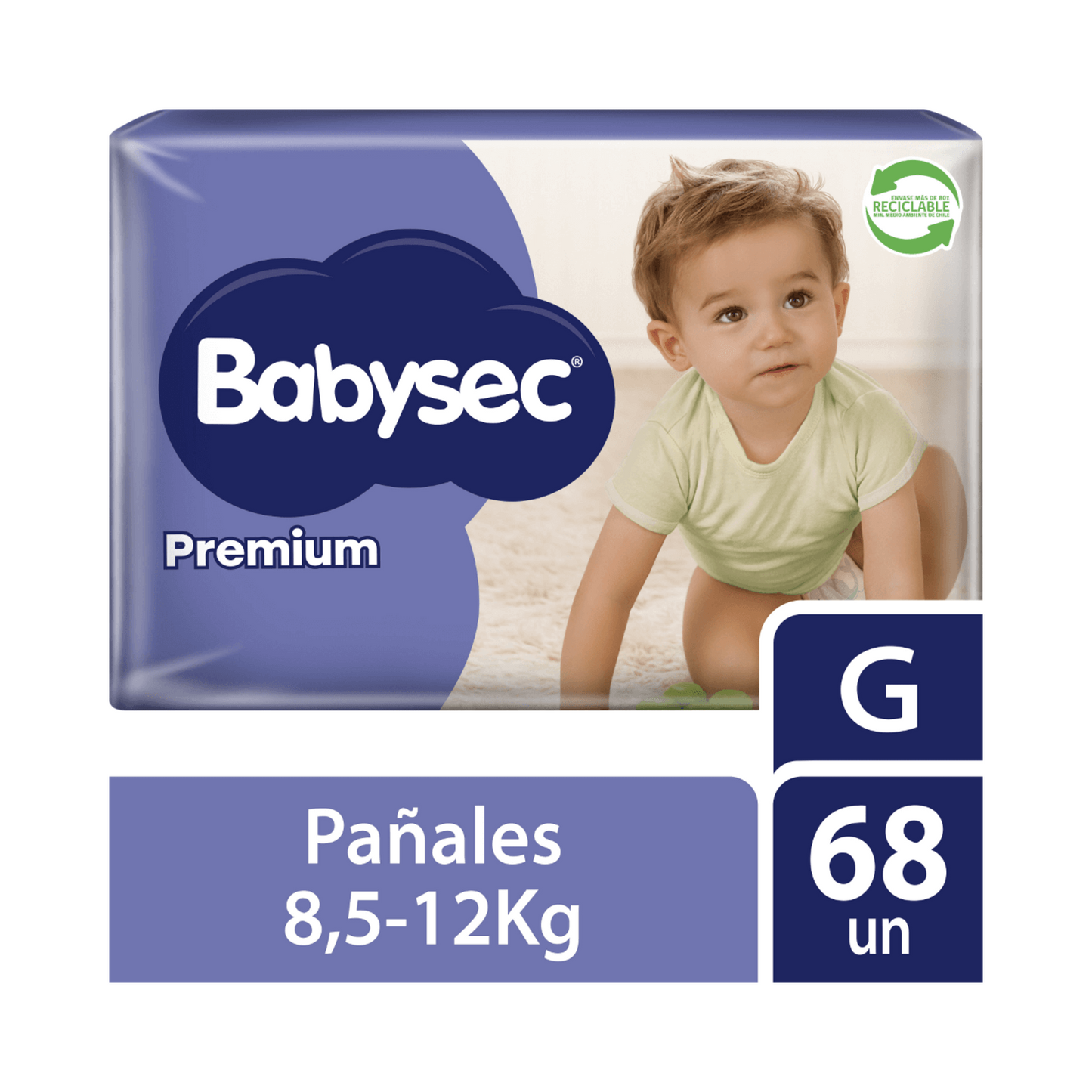 Babysec Pañales Bebé Premium G 68 unid