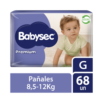 Babysec Pañales Bebé Premium G 68 unid