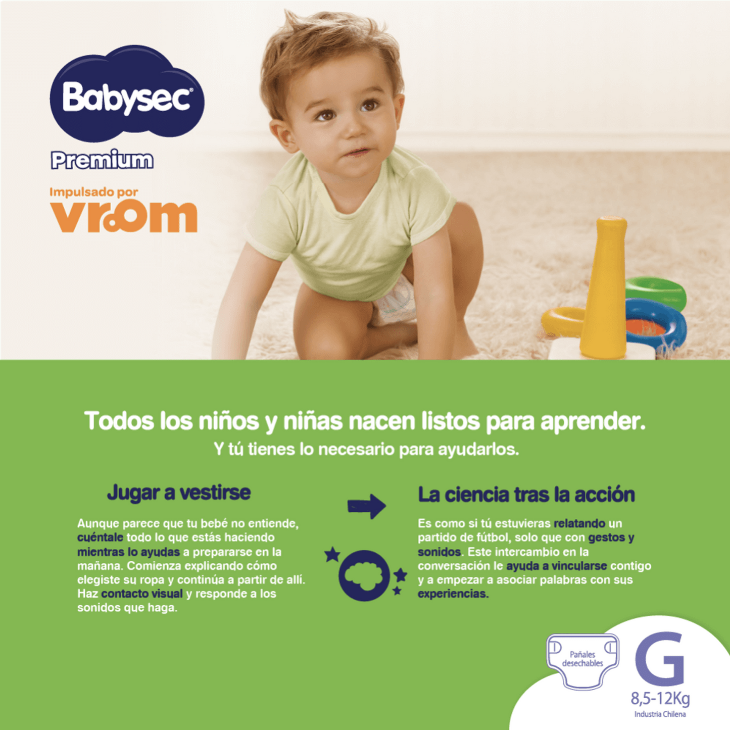 Babysec Pañales Bebé Premium G 68 unid