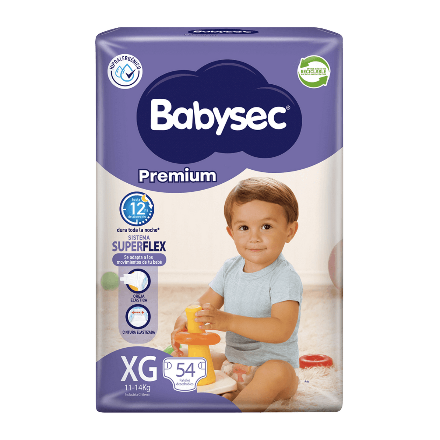 Babysec Pañales Bebé Premium XG 54 unid