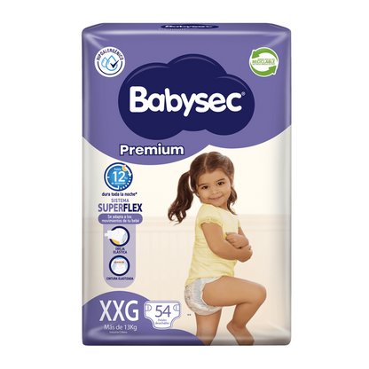 Babysec Pañales Bebé Premium XXG 54 unid