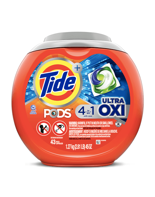 Tide Pods Ultra OXI Detergente en Cápsulas 43 unid - Puntolimpieza