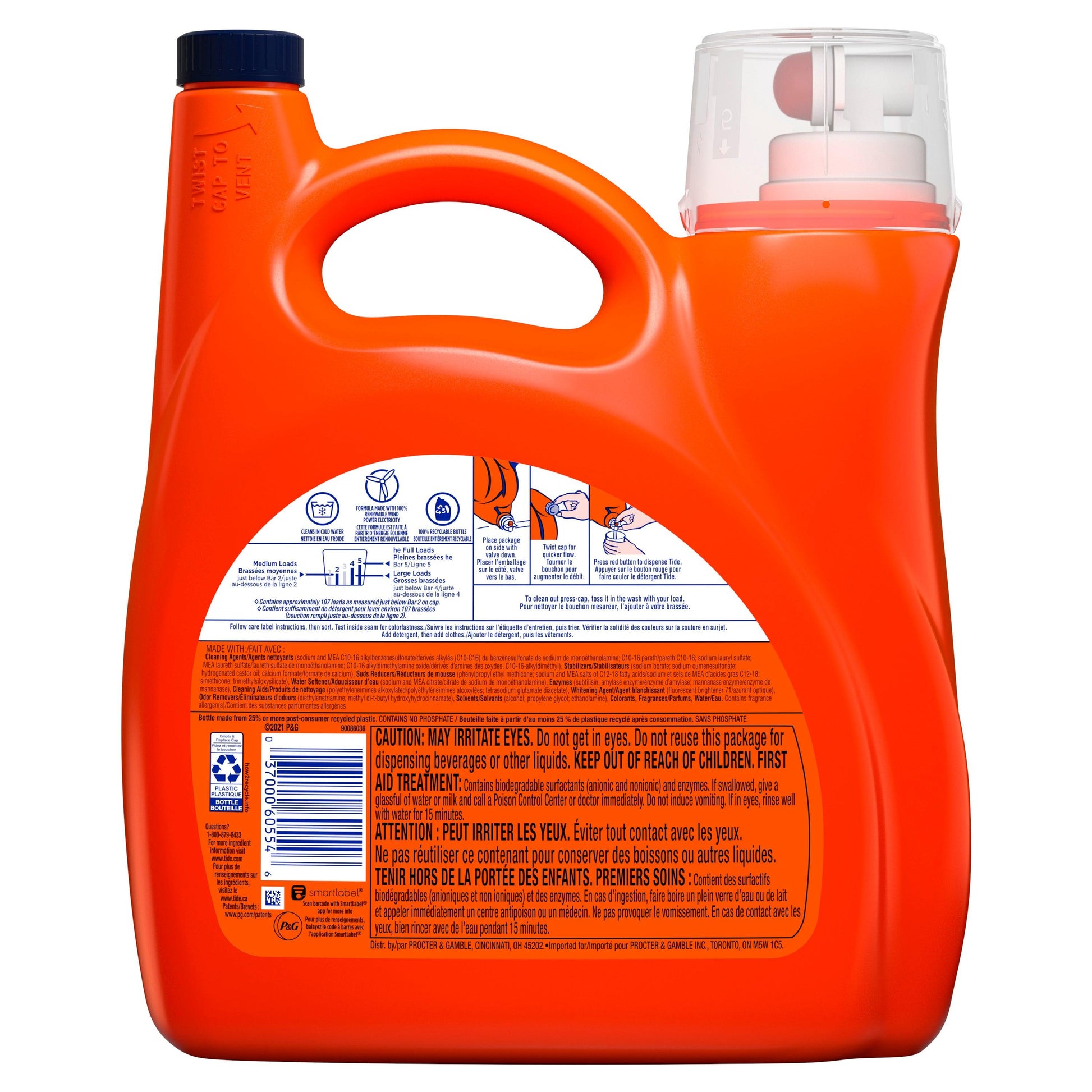 Tide Original Detergente liquido concentrado 4,55 L - Puntolimpieza