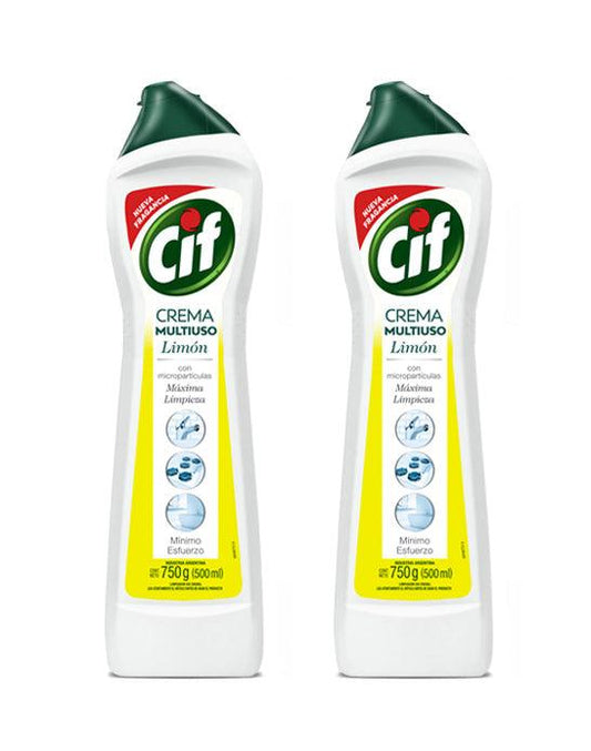 Cif Limpiador crema limón 2 x 750 gr - Puntolimpieza