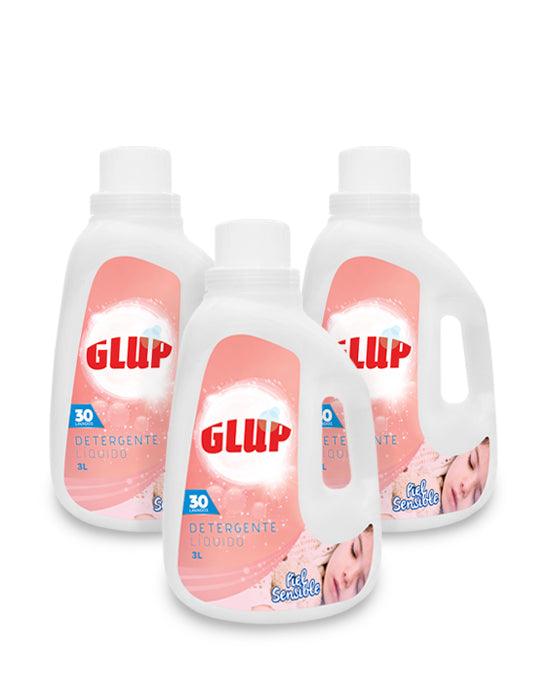 Glup Detergente liquido piel sensible 3 x 3 L - Puntolimpieza
