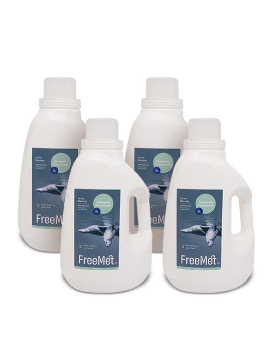 Freemet Detergente liquido concentrado 4 x 3 L - Puntolimpieza