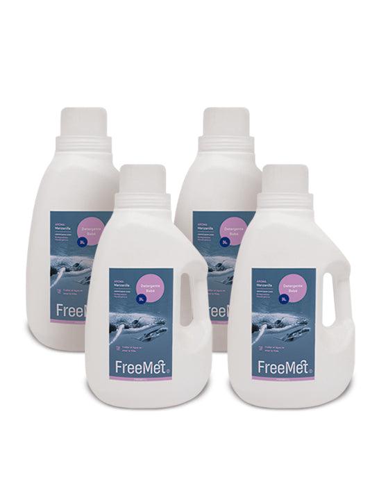Freemet Detergente liquido concentrado Bebe 4 x 3 L - Puntolimpieza