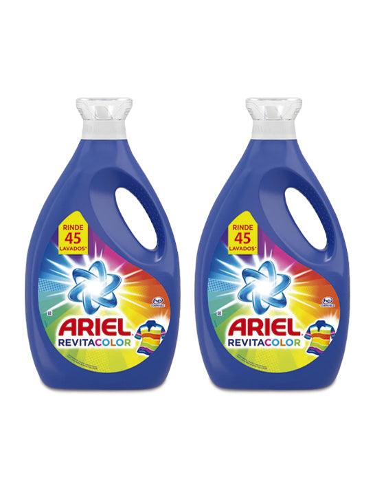 Ariel Power Liquid Detergente liquido concentrado Revitacolor 2 x 1,8 L - Puntolimpieza
