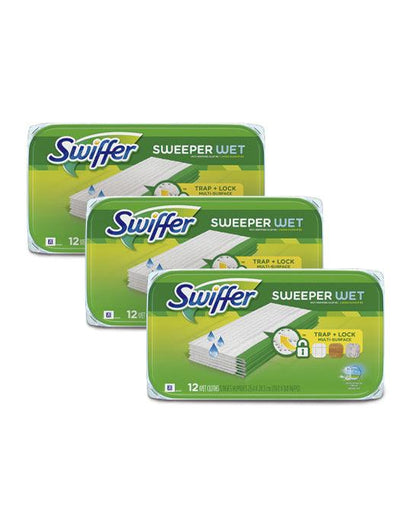 Swiffer Repuesto Mopa Humeda 3 x 12 unid - Puntolimpieza