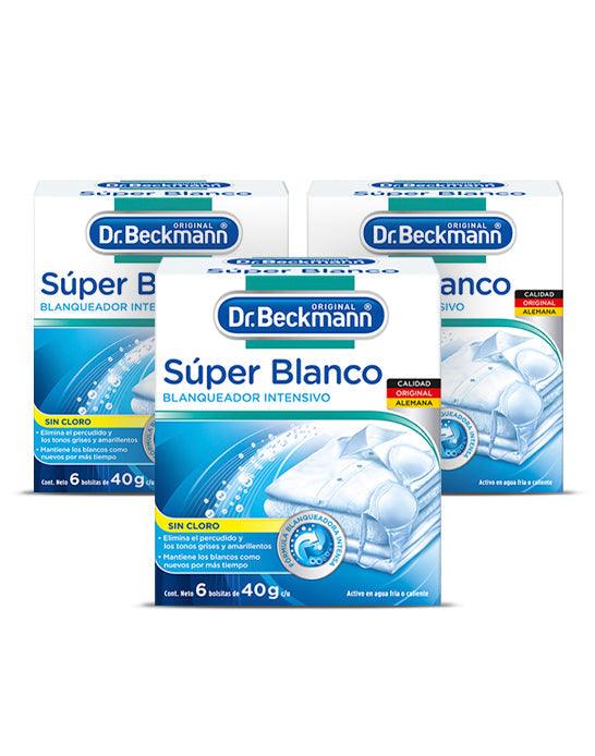 Dr. Beckmann Super Blanco Blanqueador Intensivo 3 x 240 gr - Puntolimpieza