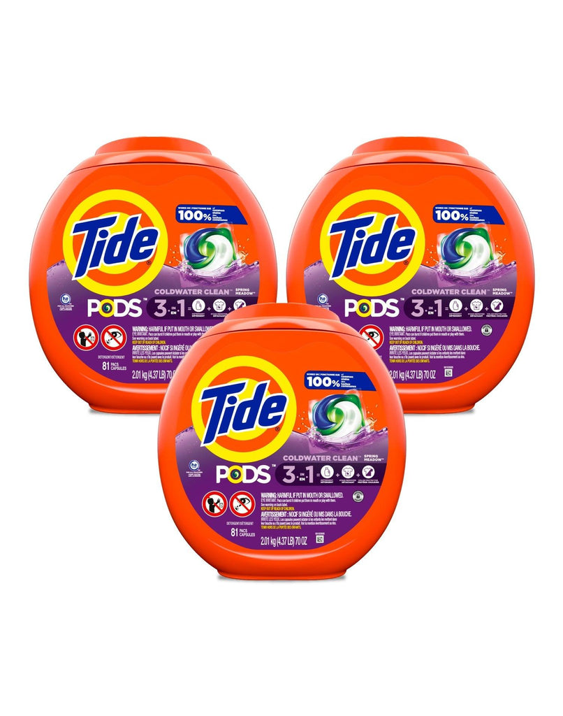 Tide Pods Detergente en capsulas 3 x 81 unid - Puntolimpieza