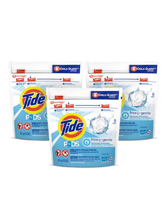 Tide Pods Free&Gentle Detergente en capsulas 3 x 16 unid - Puntolimpieza