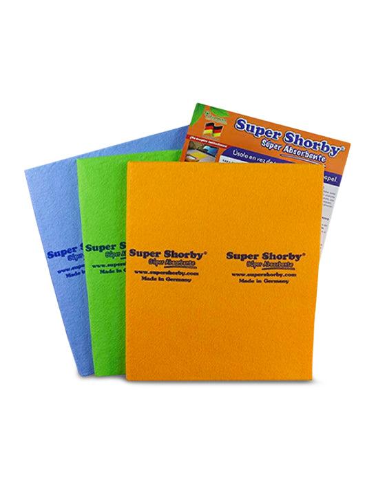 Super Shorby Pack Paño Super Absorbente 3 colores 3 x 1 unid - Puntolimpieza