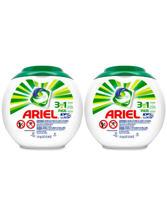Ariel Power Pods Detergente en capsulas 2 x 57 unid - Puntolimpieza