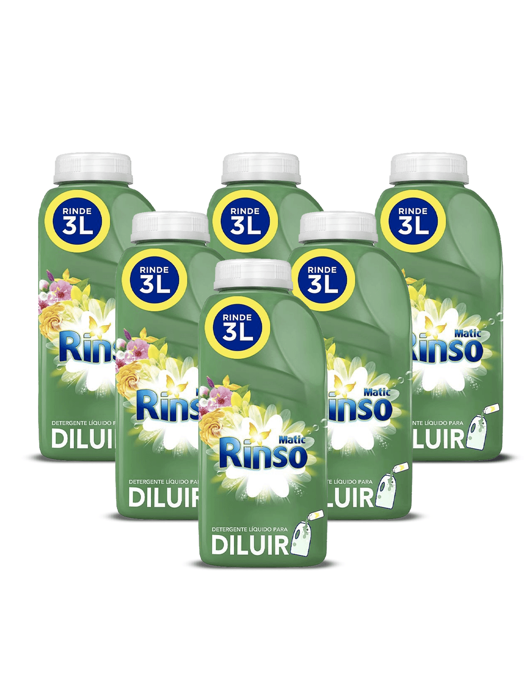 Rinso Detergente Líquido Para Diluir 6 x 500 cc - Puntolimpieza