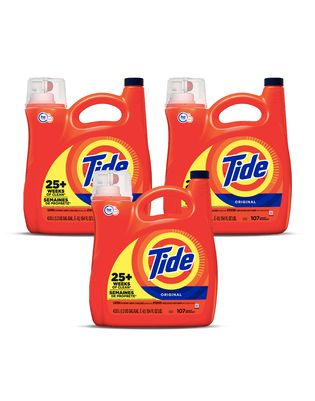 Tide Original Detergente liquido concentrado 3 x 4,55 L - Puntolimpieza