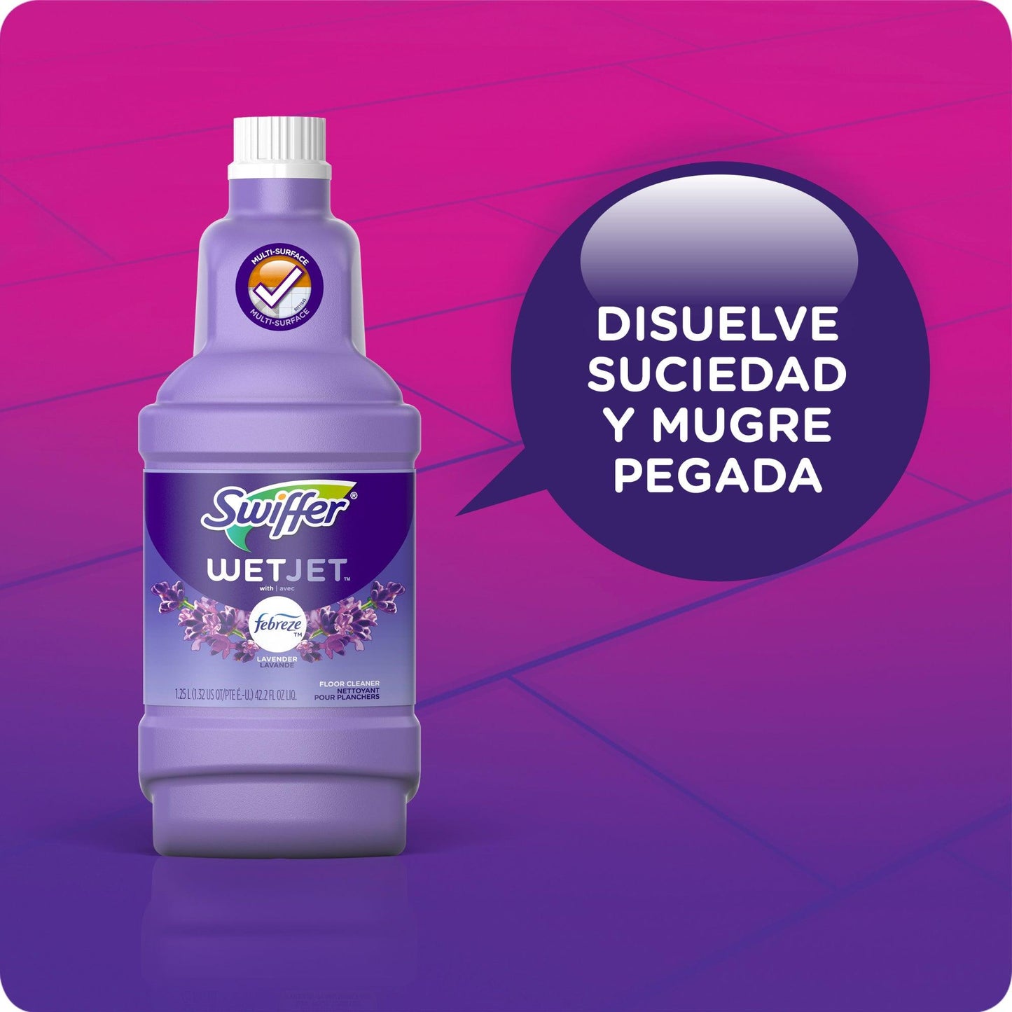 Swiffer Repuesto Liquido Lavanda Wet Jet 1,25 L - Puntolimpieza