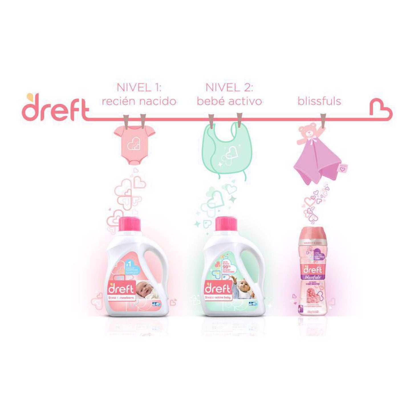 Dreft Detergente Etapa 2 hipoalergénico 4 x 2,72 L - Puntolimpieza