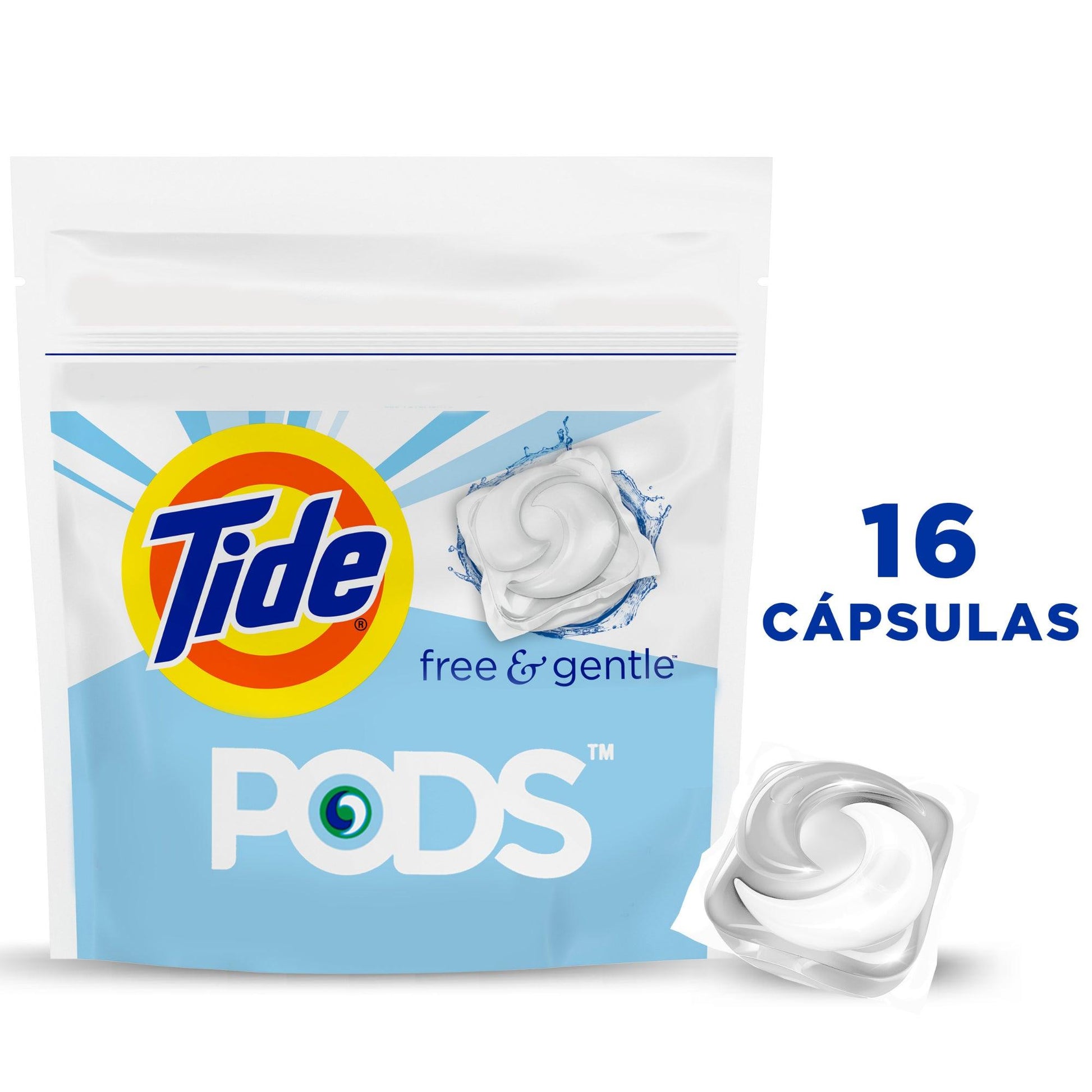 Tide Pods Free&Gentle Detergente en capsulas 16 unid - Puntolimpieza