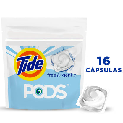 Tide Pods Free&Gentle Detergente en capsulas 16 unid - Puntolimpieza