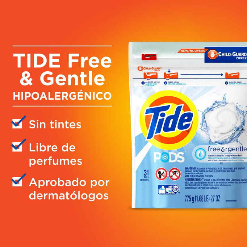 Tide Pods Free&Gentle Detergente en capsulas 6 x 16 unid - Puntolimpieza