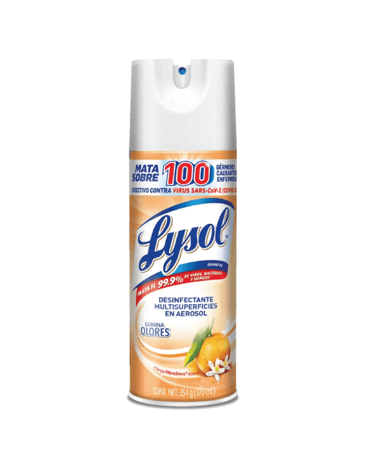 Lysol Desinfectante de ambiente y superficie citrico 354 gr - Puntolimpieza