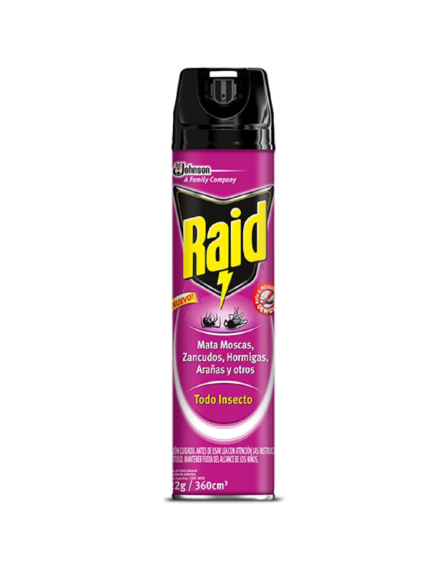 Raid Insecticida Todo Insecto 360 cc - Puntolimpieza