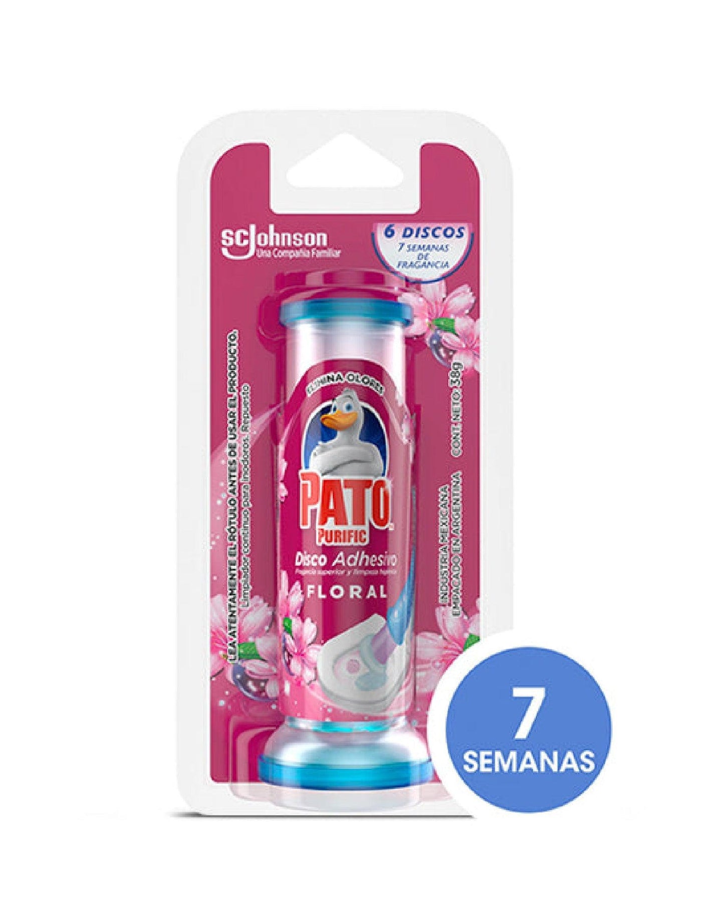 Pato Purific Recarga Limpiador Gel Disco Adhesivo Inodoro Floral 36 cc - Puntolimpieza