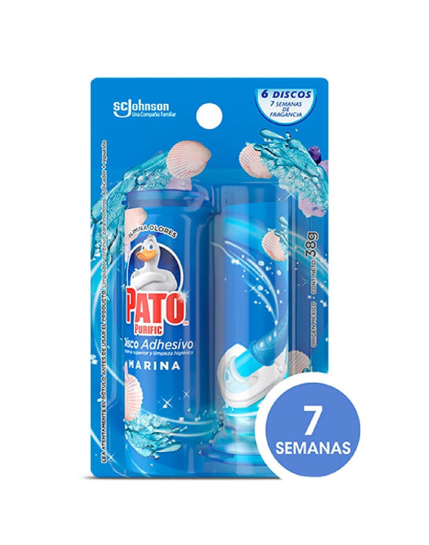 Pato Purific Aparato Limpiador Gel Disco Adhesivo Inodoro Marina 36 cc - Puntolimpieza