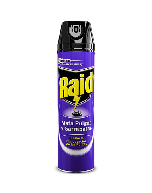Raid Insecticida Mata Pulgas y Garrapatas 390 cc - Puntolimpieza