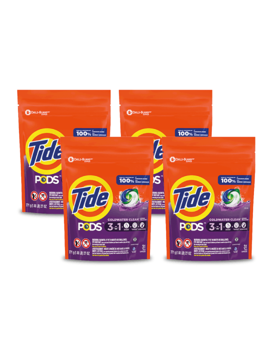 Tide Pods Detergente en capsulas 4 x 31 unid - Puntolimpieza