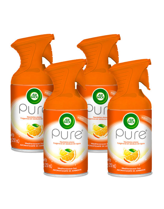 AirWick Aromatizante Aerosol Mediterranean Sun 4 x 250 cc - Puntolimpieza