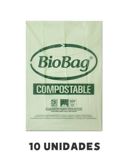 BioBag Bolsas de Basura Compostable 10 u de 50 x 70 - Puntolimpieza