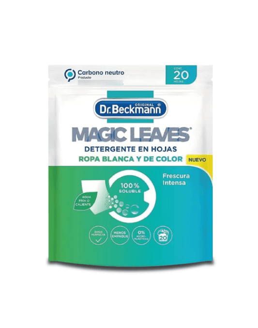 Dr. Beckmann Detergente en Láminas Magic Leaves 20 unid - Puntolimpieza