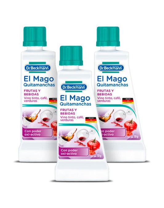 Dr. Beckmann El Mago Quitamanchas Frutas y Bebidas 3 x 50 cc - Puntolimpieza