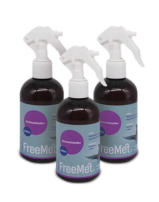 Freemet Aromatizador de ambiente y telas Maracuya-Hierbas 3 x 240 cc - Puntolimpieza