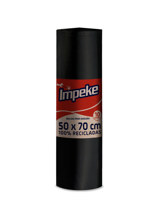 Impeke Bolsa de Basura Económica 50x70 cm 10 unid - Puntolimpieza