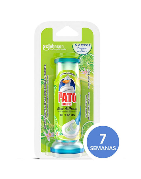 Pato Purific Recarga Limpiador Gel Disco Adhesivo Inodoro Citrus 36 cc - Puntolimpieza