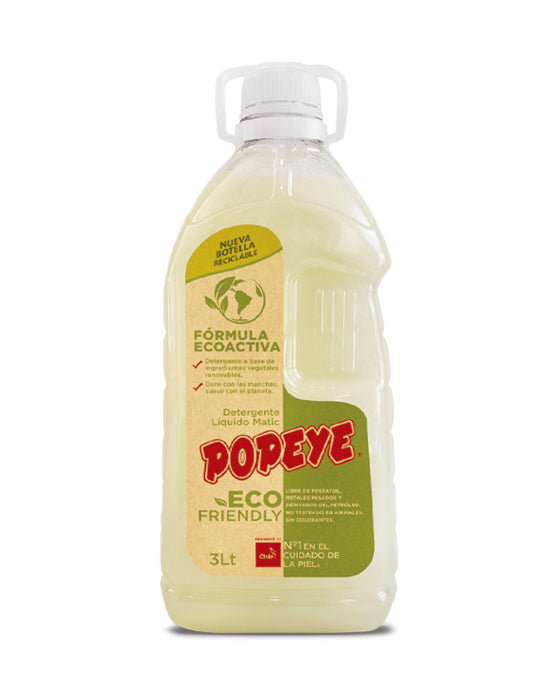Popeye Eco Friendly Detergente liquido 3 L - Puntolimpieza