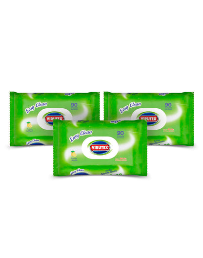 Virutex Toallas Desinfectante Multiuso 3 x 90 unid - Puntolimpieza
