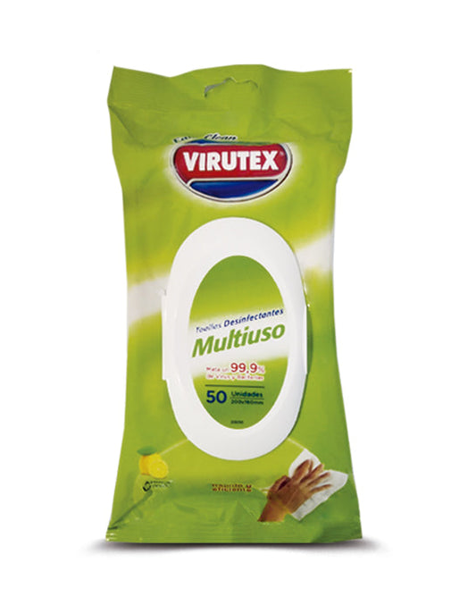 Virutex Toallas Desinfectante Multiuso 50 unid - Puntolimpieza